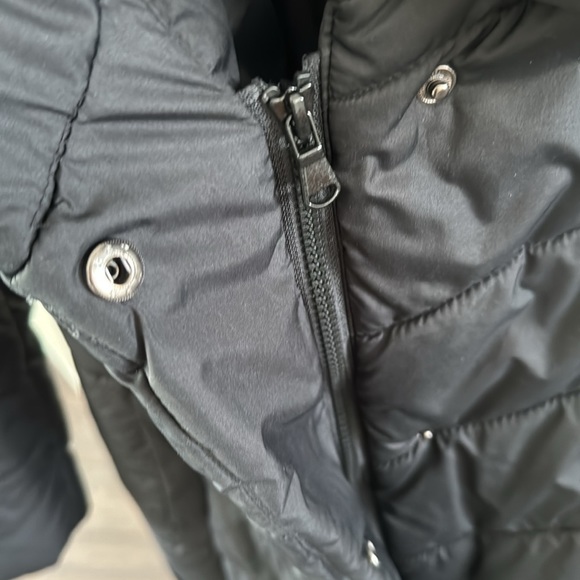 Warm jacket with zip, studs and belt - Picture 4 of 6